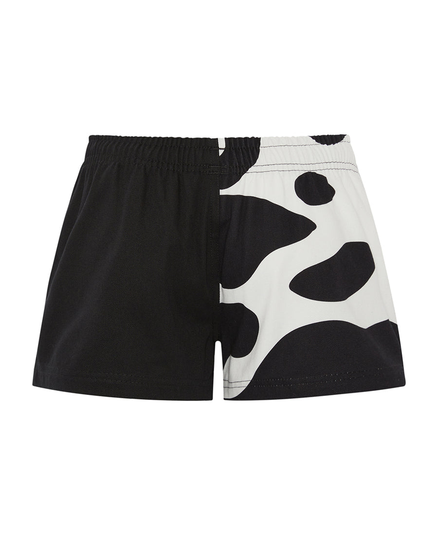 Kids Black Holstein Harlequin Shorts
