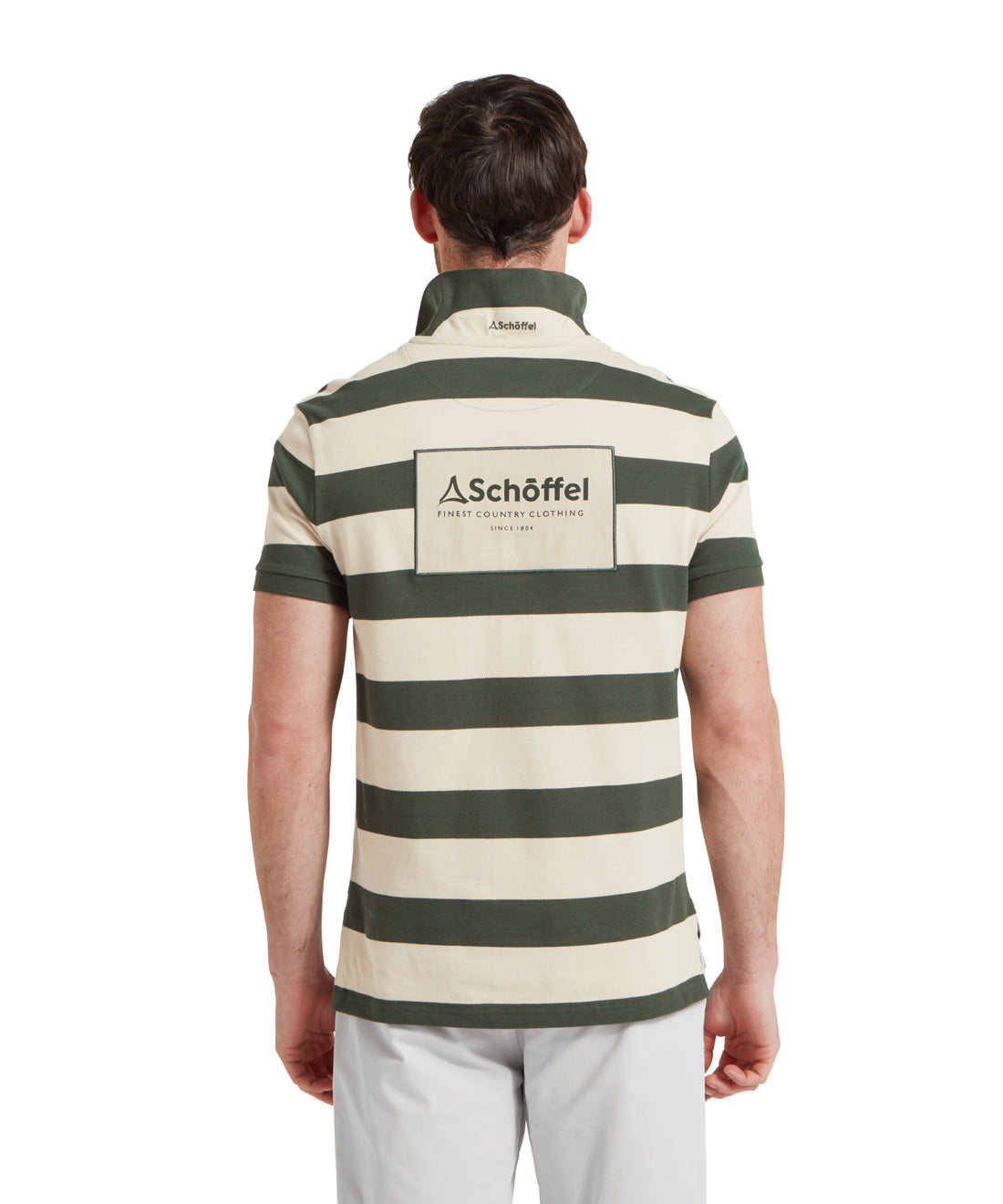 St Ives Heritage Polo Green Stripe