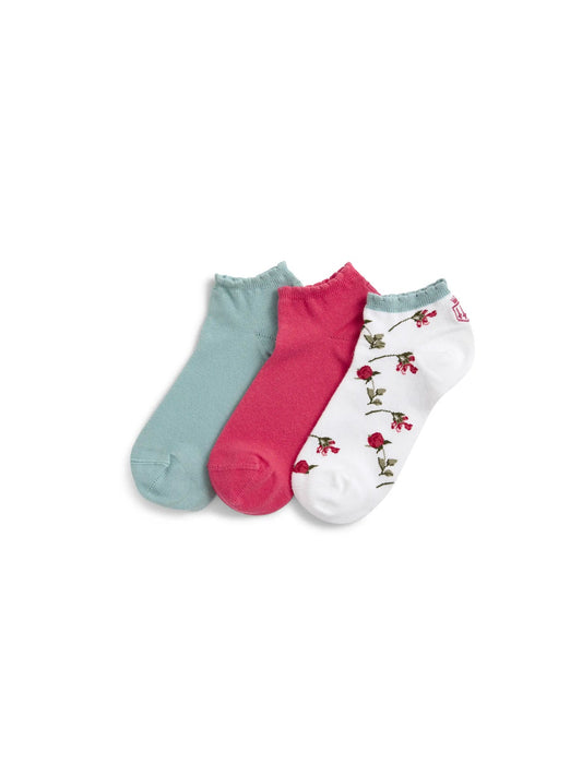 Signature Trainer Socks Floral, Cherry & Mint