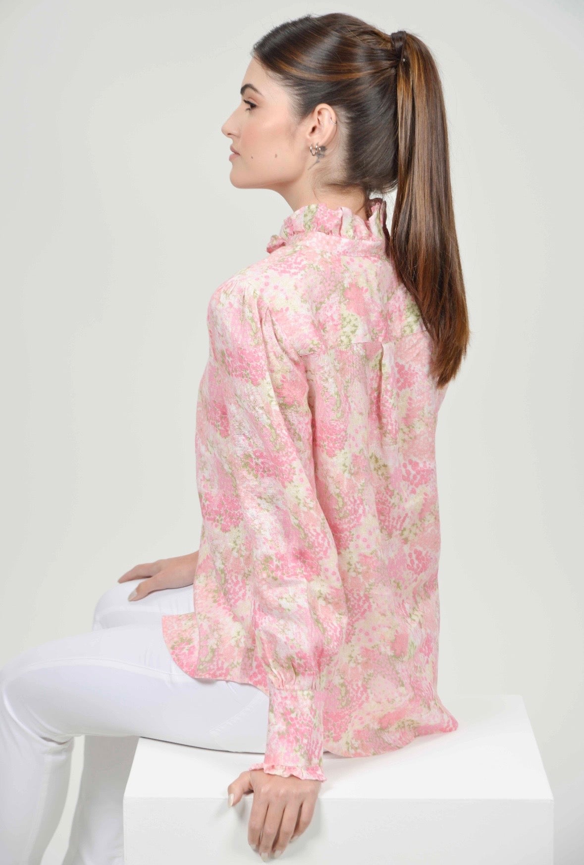 Hazel Pink Flowers Blouse