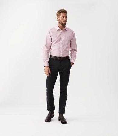 Collins Shirt Burgundy White