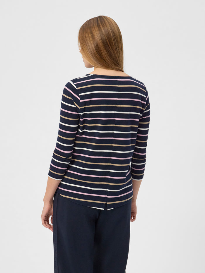 Croco T-shirt Navy Stripe