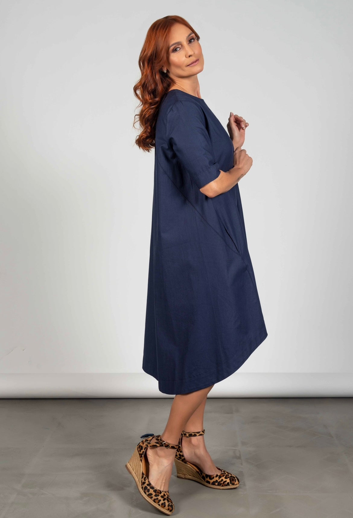 Isabella Dress Navy