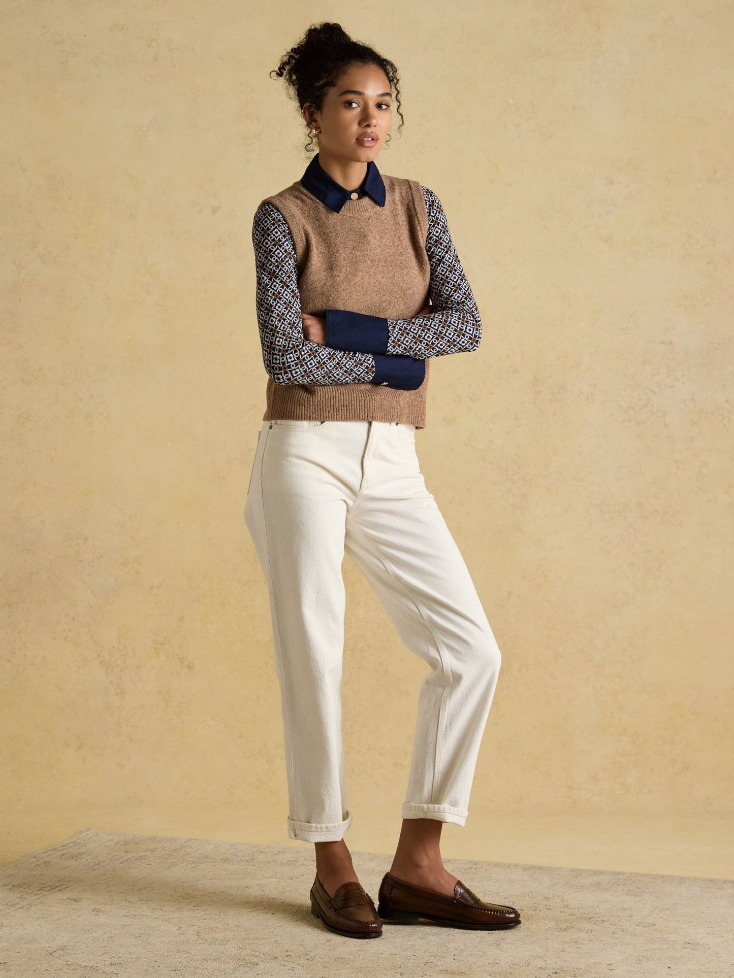 Holly Knitted Vest Tan
