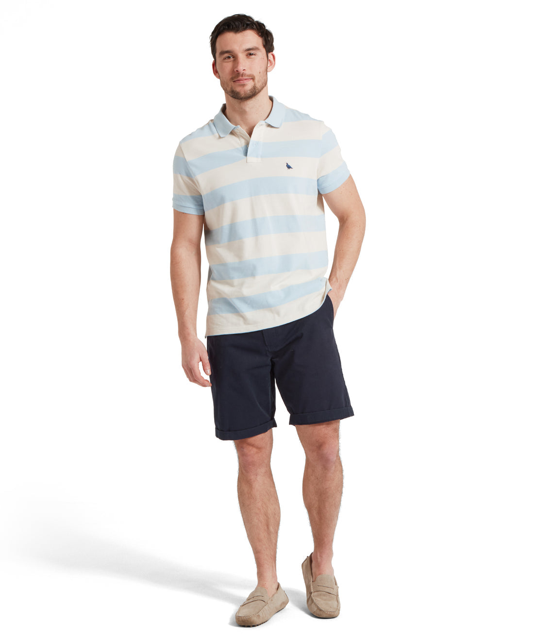 St Ives Heritage Polo Blue Stripe