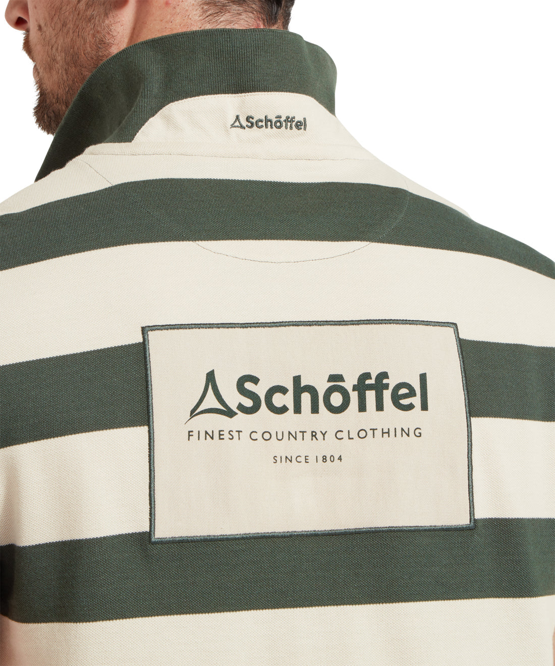 St Ives Heritage Polo Green Stripe