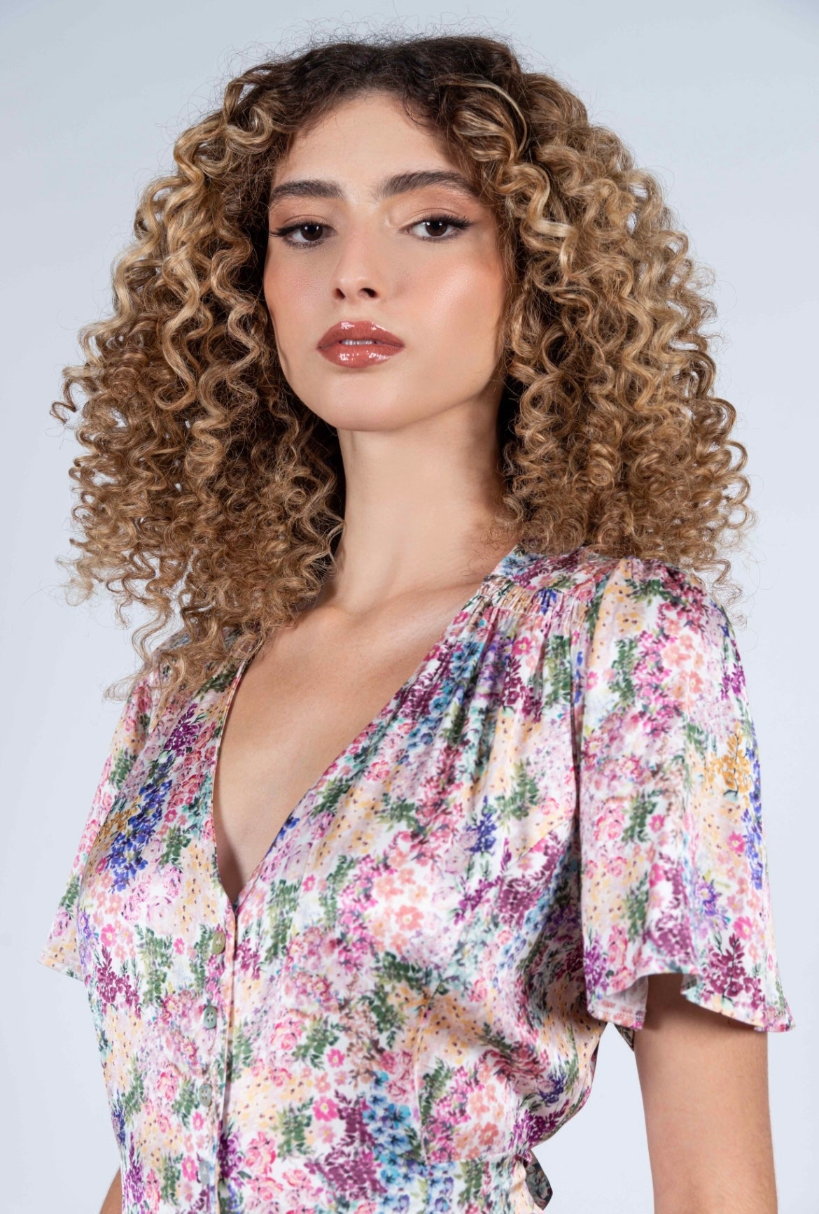 Alina Dress Colourful Flowers