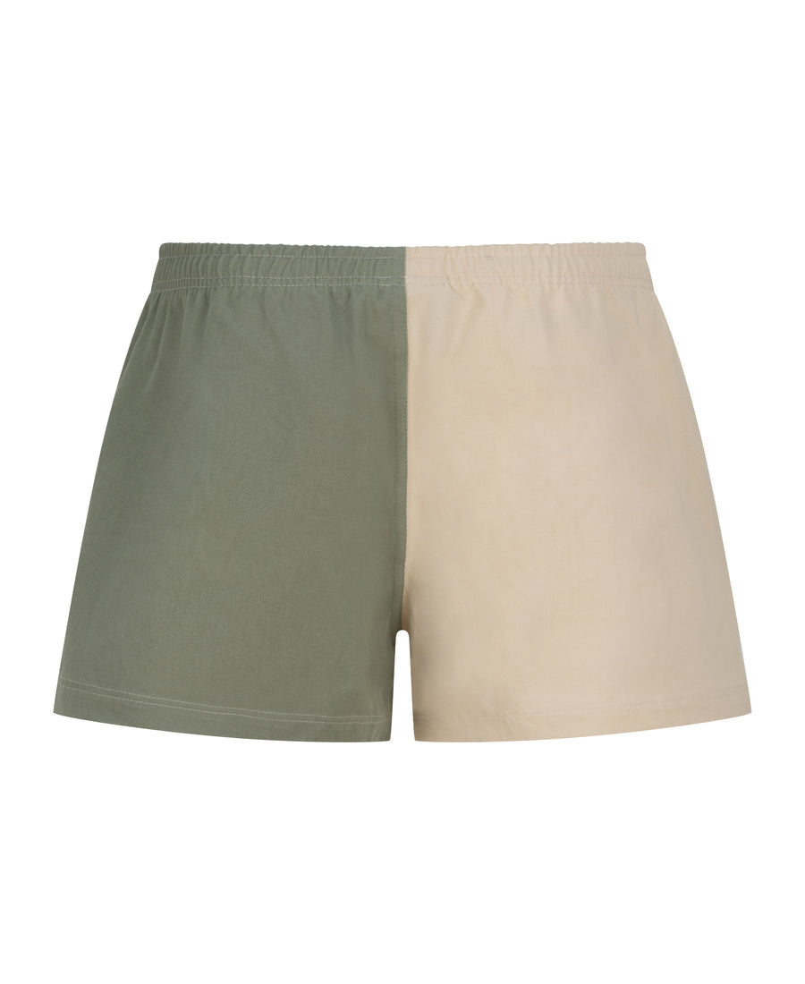 Sage/Cream Harlequin shorts