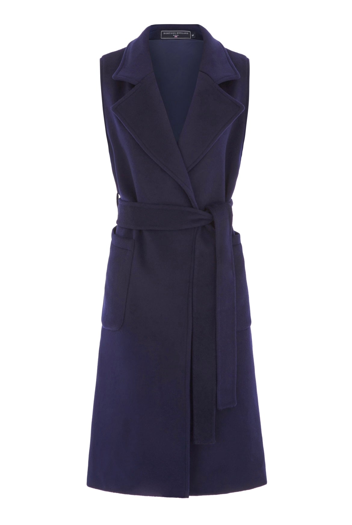 The Knightsbridge Sleeveless Double Breasted Cashmere Coat Navy