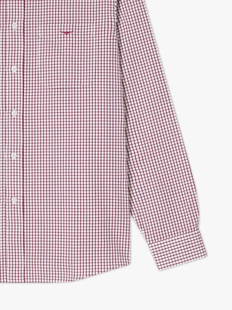 Collins Shirt Burgundy White