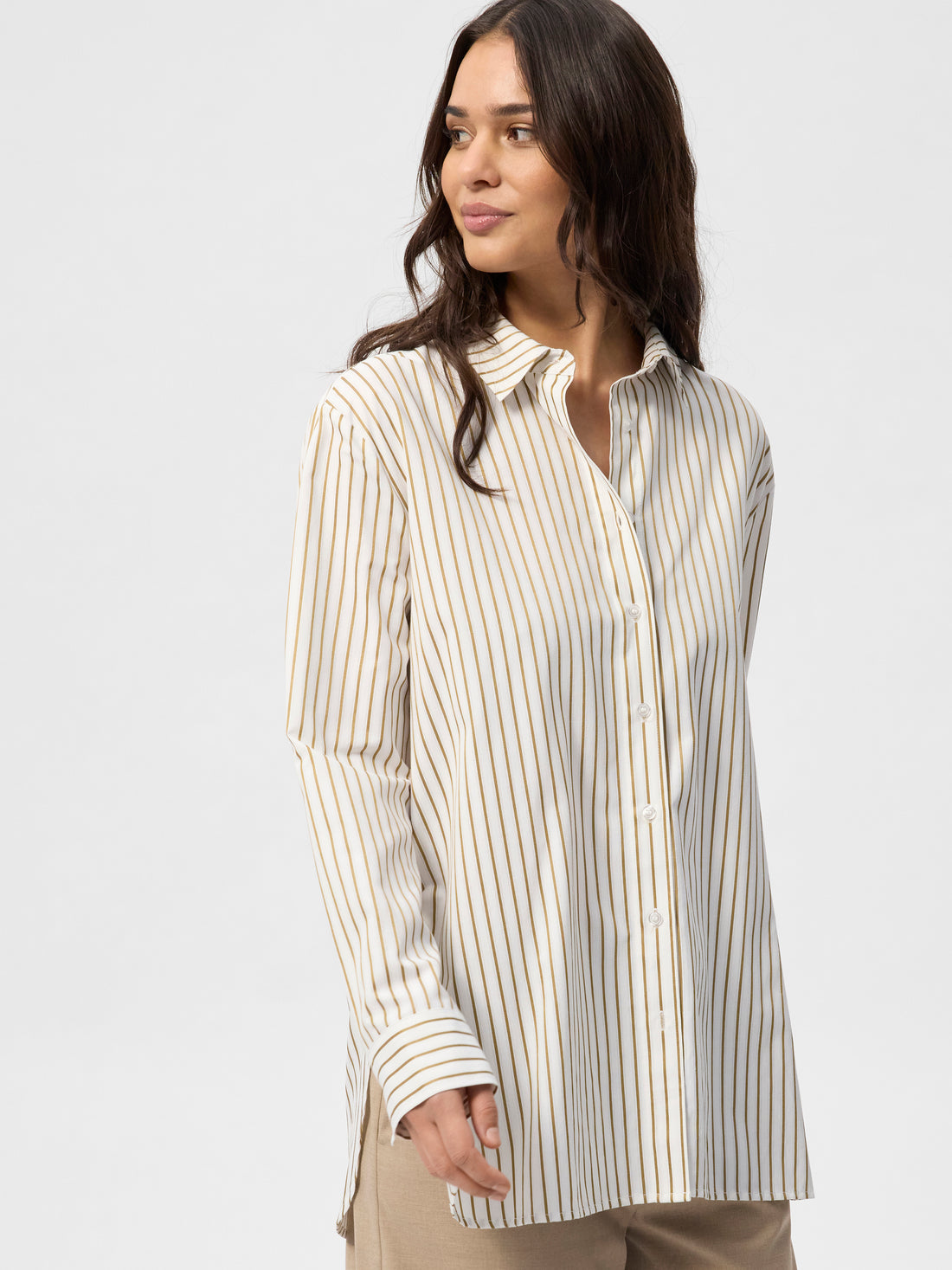 Alexa Shirt Sand Stripe
