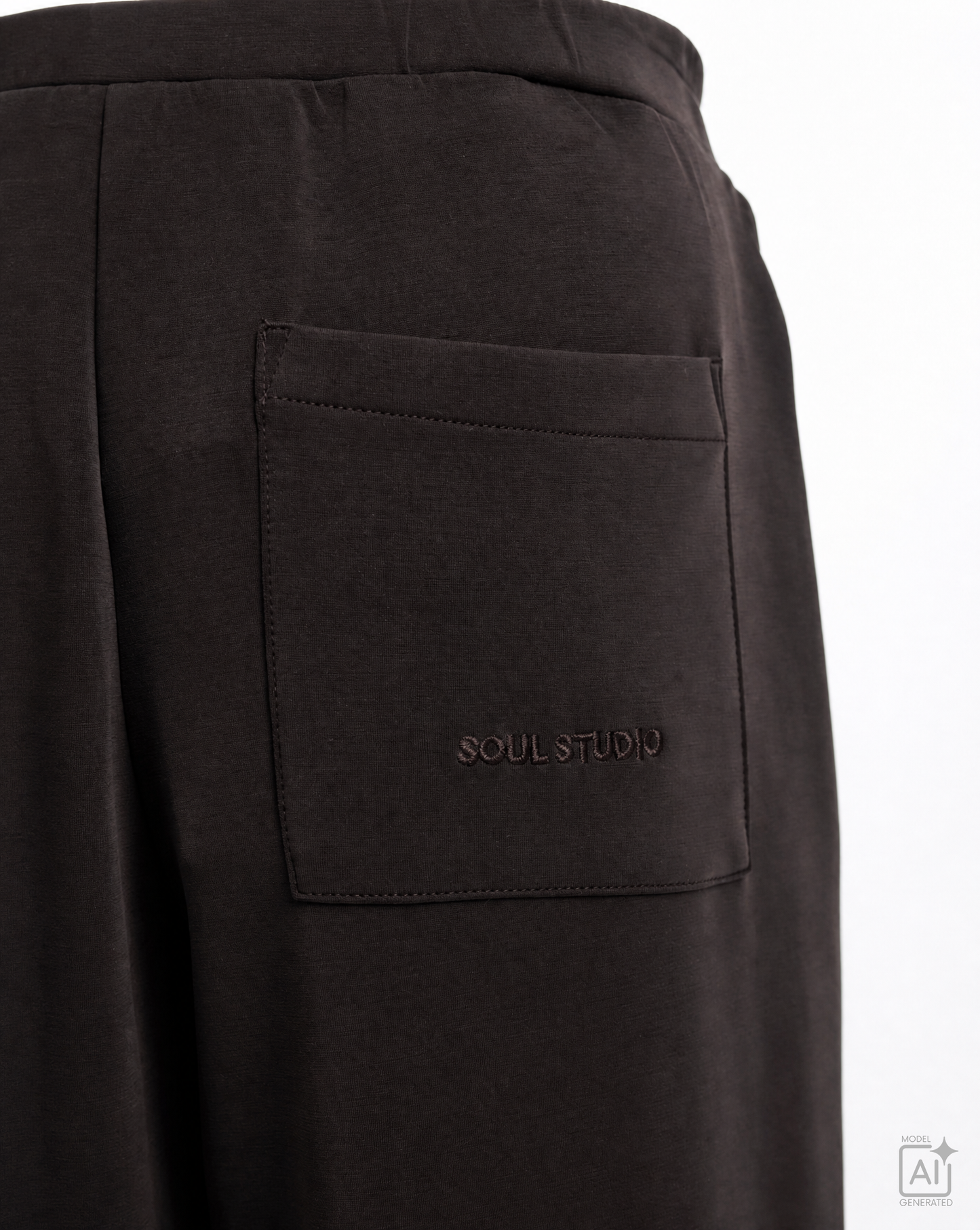 Wideleg Jersey Pants Dark Chocolate