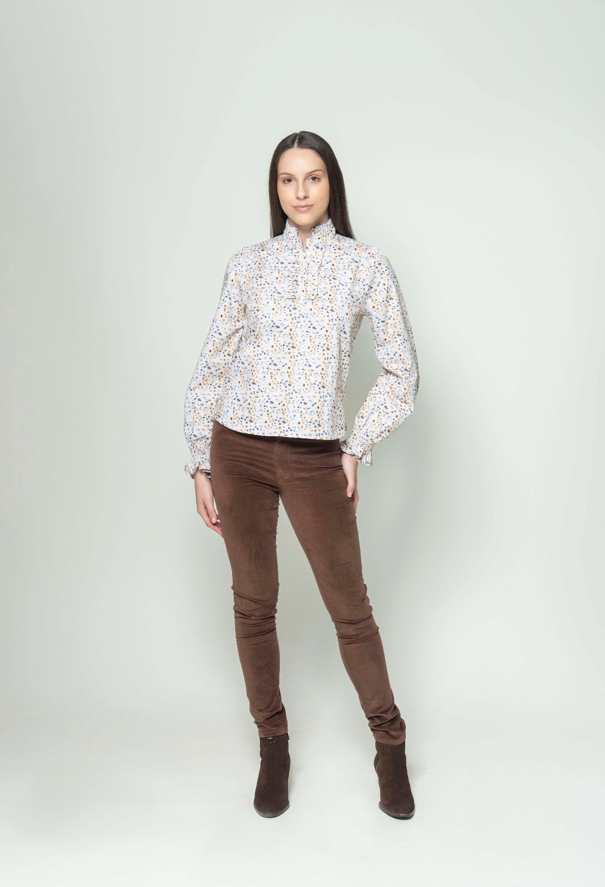 Aurora Gold Flowers Blouse