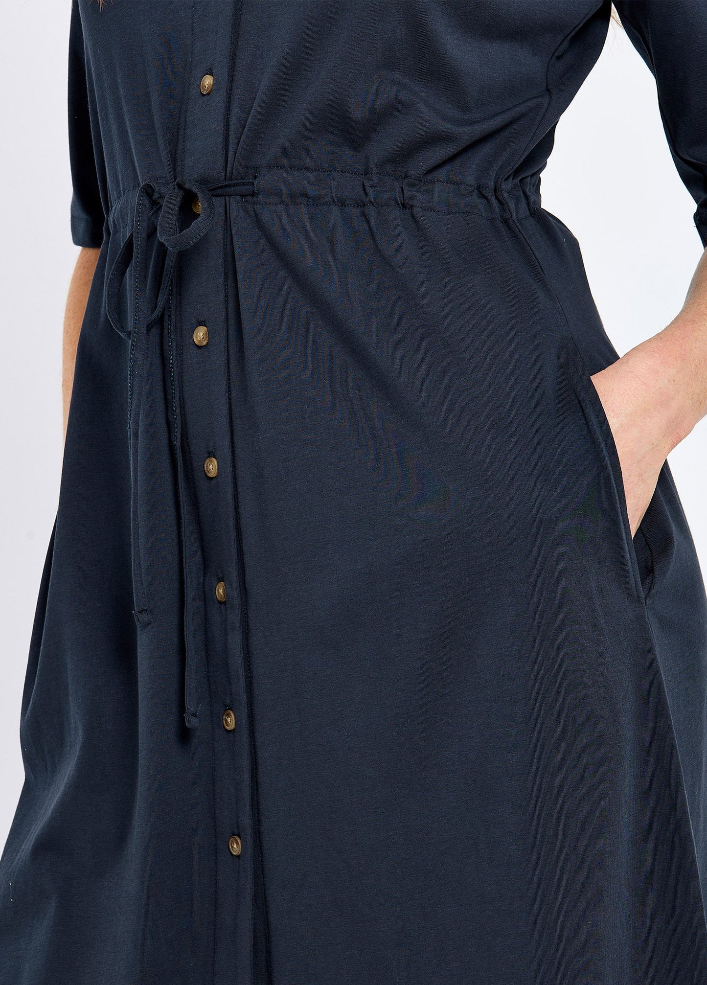 Hanlon Midi Length Shirt Dress - Navy