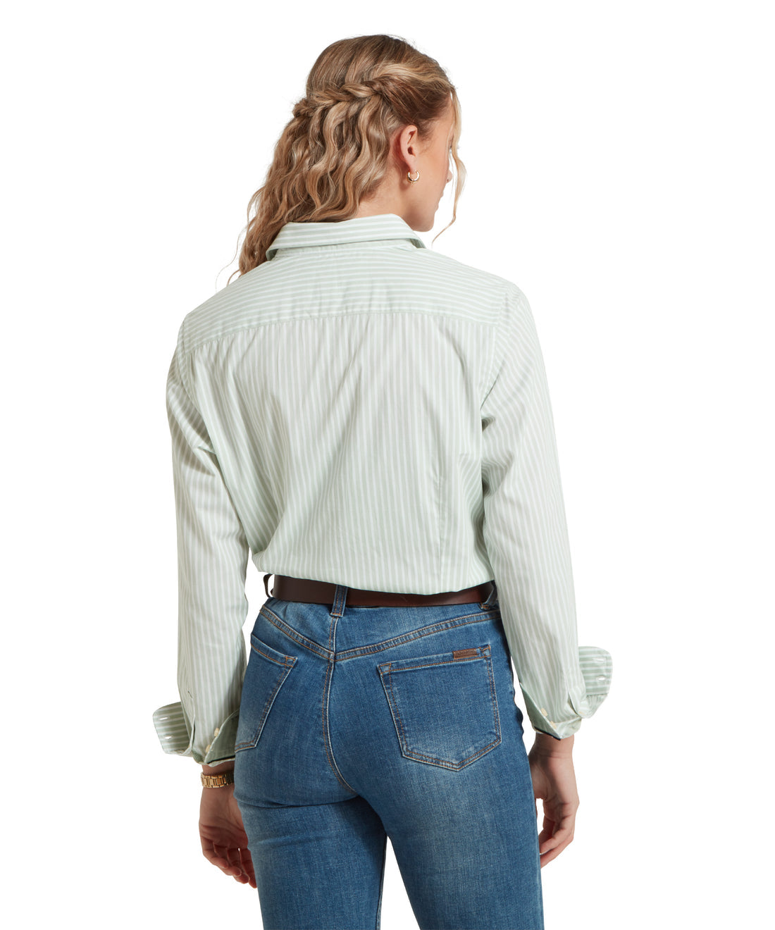 Holme Stripped Shirt Aqua Grey