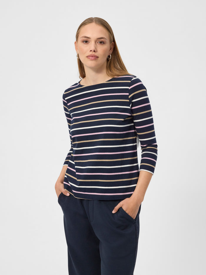 Croco T-shirt Navy Stripe