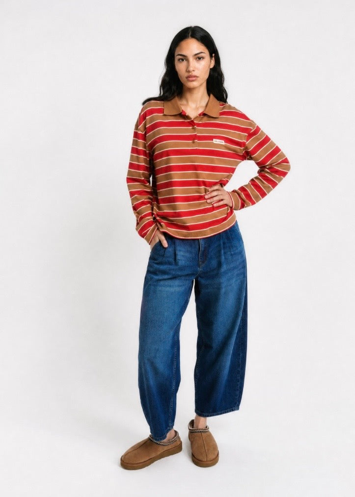 Boxy Rugby Longsleeve Multistripe