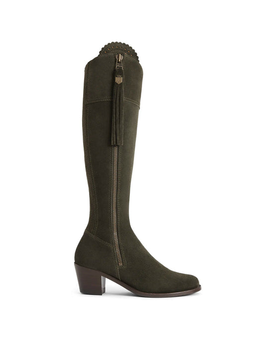 The Heeled Regina, Women’s Tall Boot - Moss Green, Regular Fit