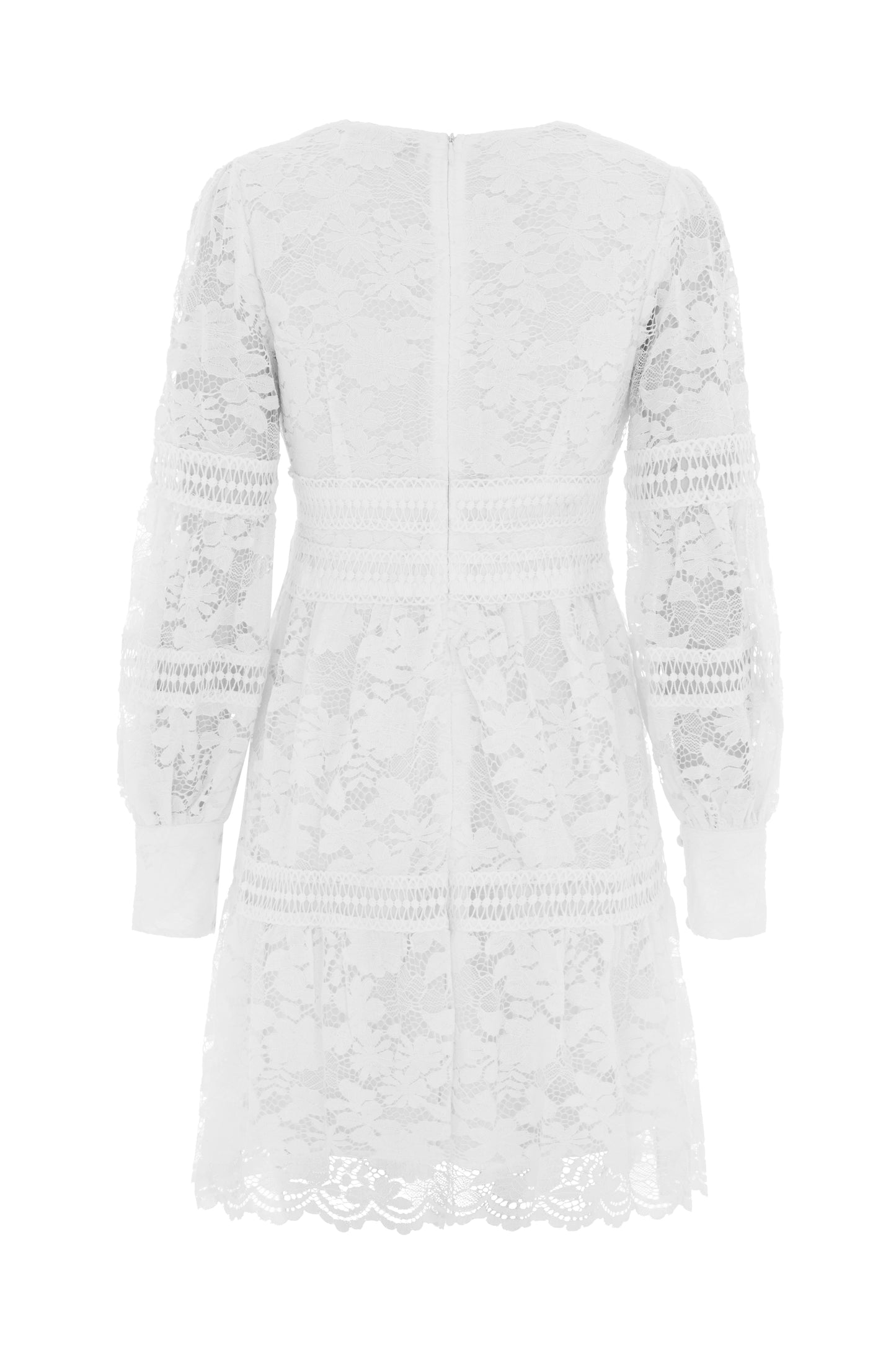 THE CABO LACE MINI DRESS WHITE