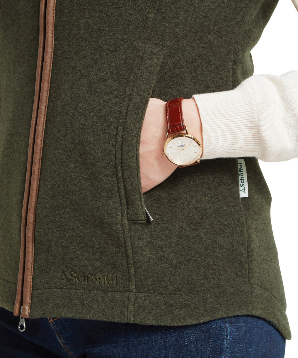 Lyndon Fleece Gilet Dark Olive