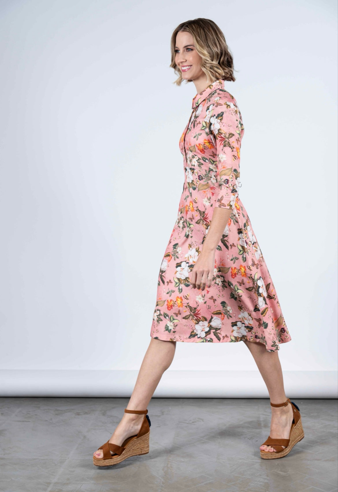 Sophie Dress Pink Butterflies