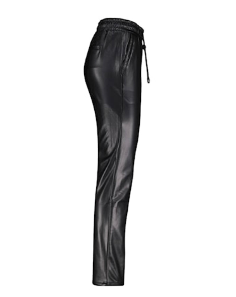 Tessy Faux Leather Trousers Black