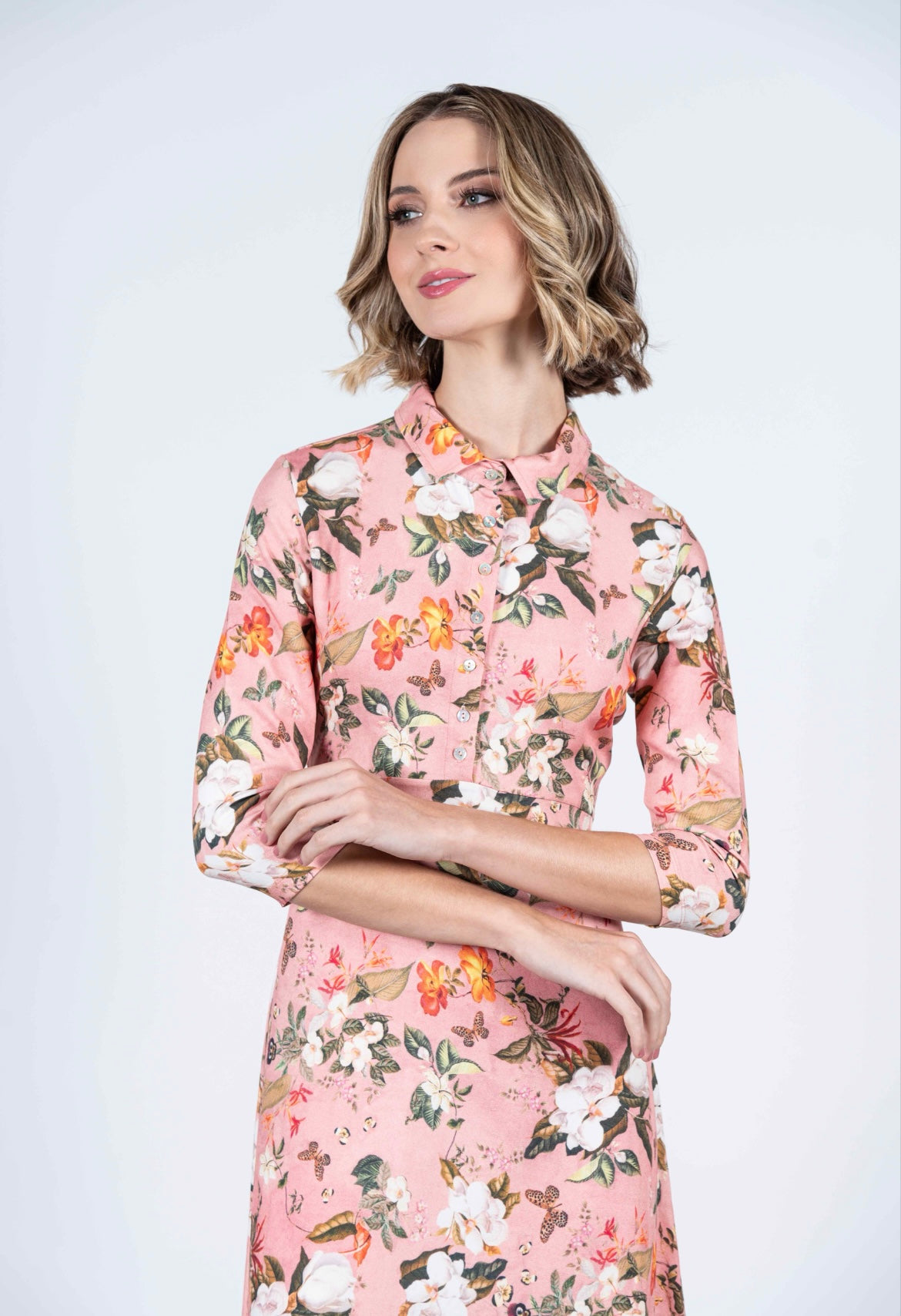 Sophie Dress Pink Butterflies