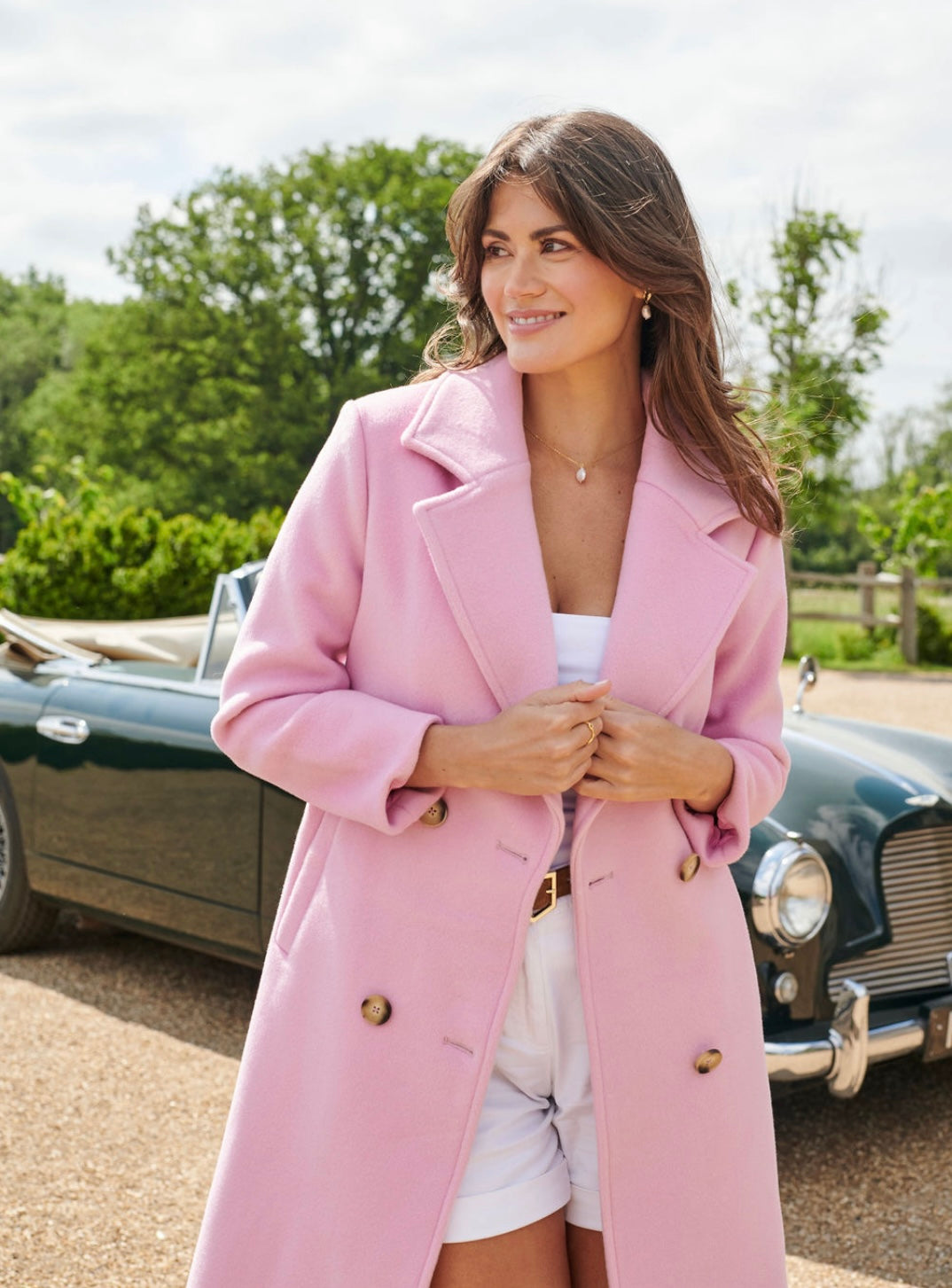 Highgrove Cashmere Coat Bubble Gum Pink