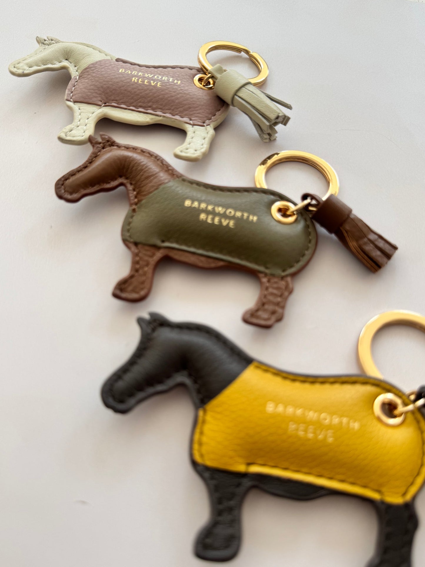 Milton Pony Keyring Grey & Rose