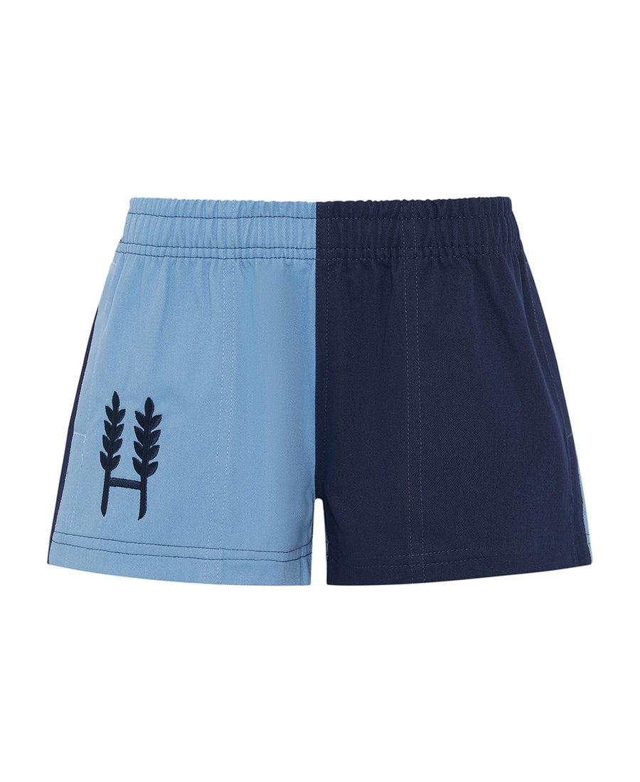 Kids harlequin Light Blue/Navy shorts