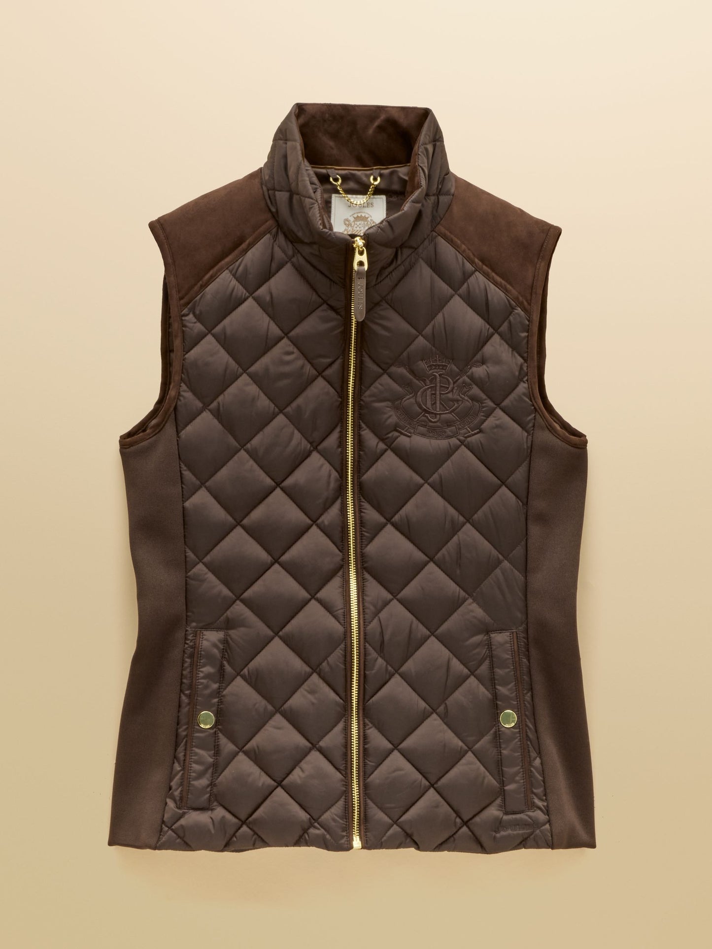 Braemar Luxe Chocolate Brown Showerproof Diamond Quilted Gilet