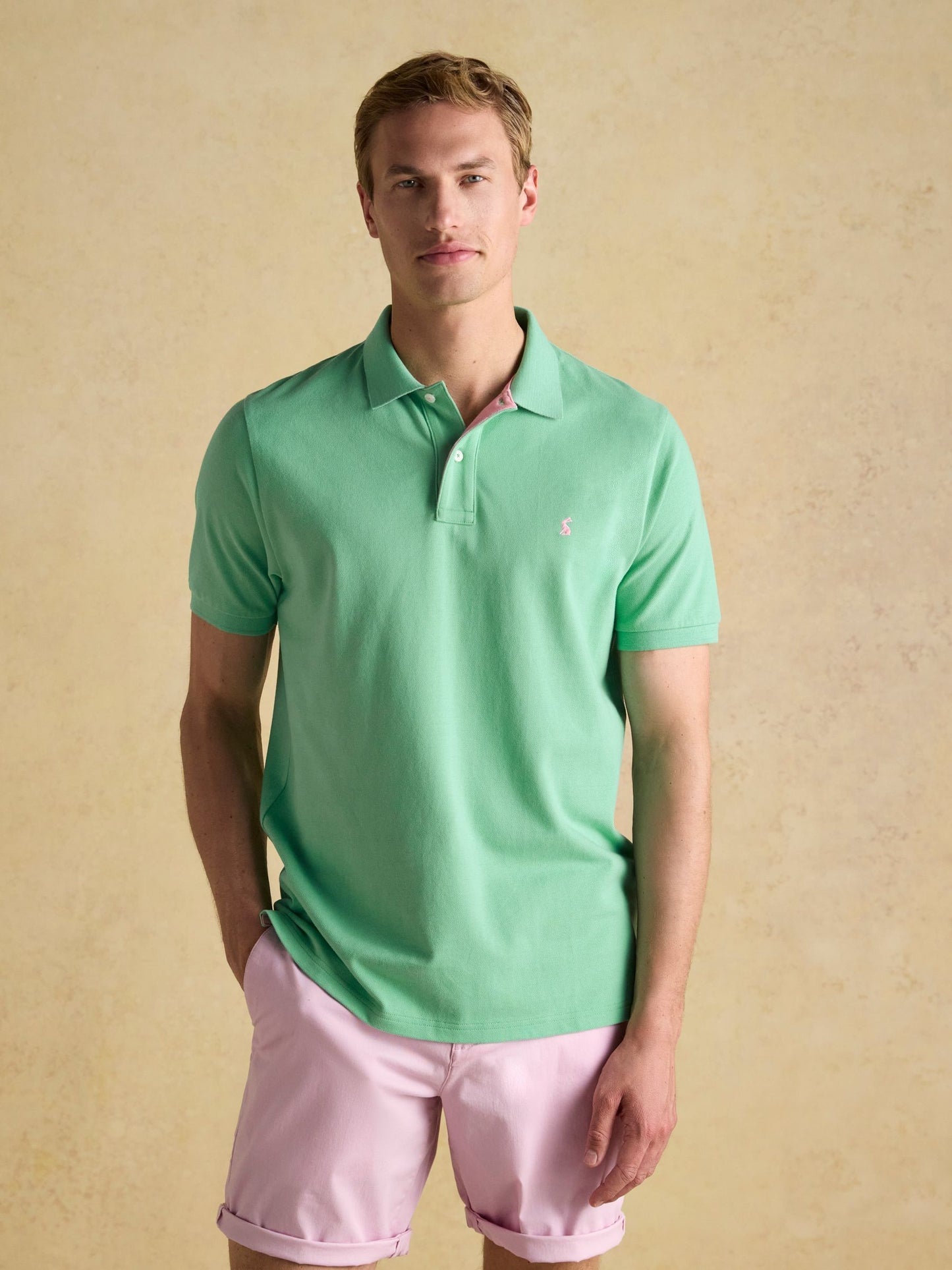 Woody Light Green Cotton Pique Polo Shirt