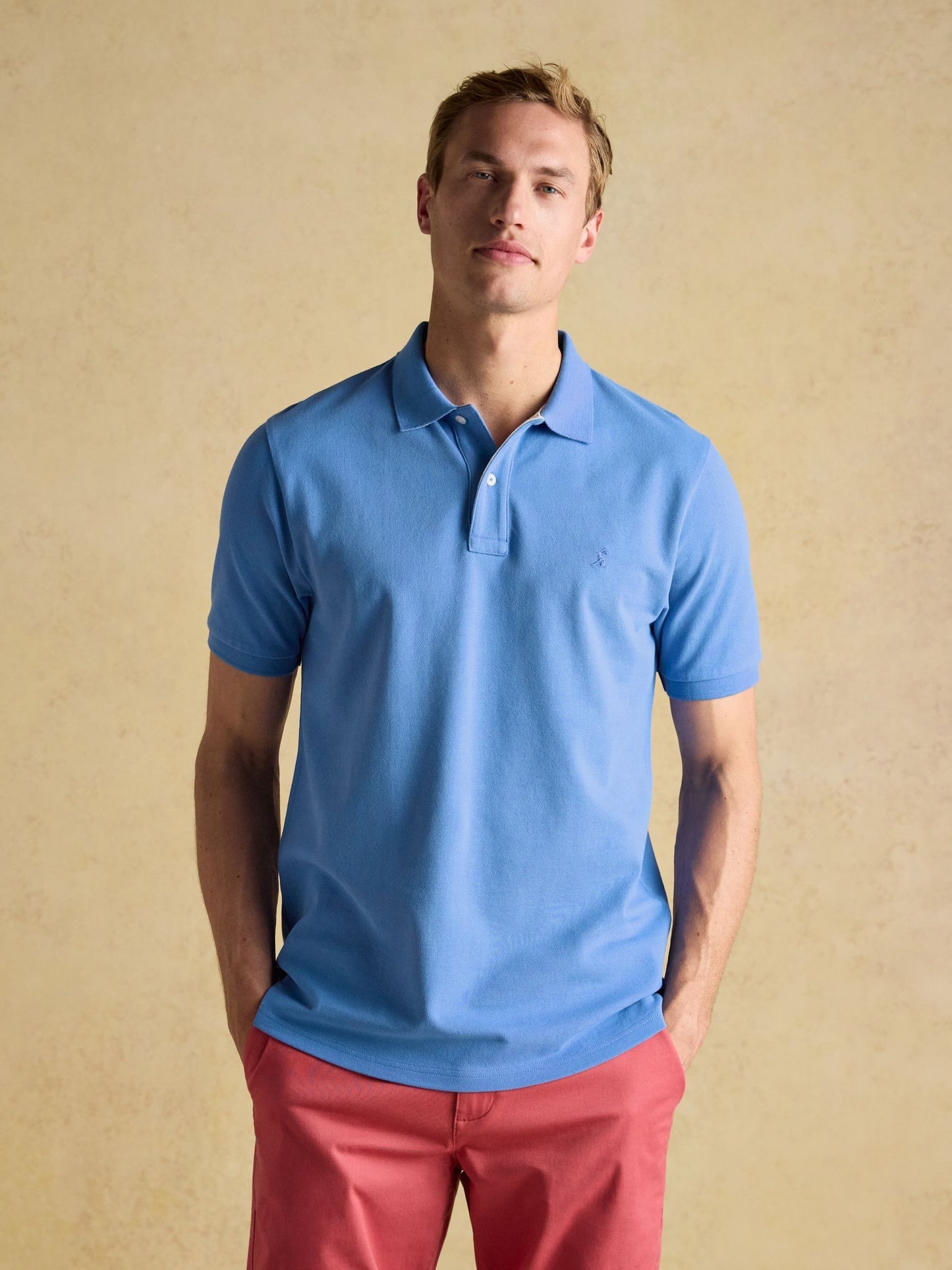 Woody Light Blue Cotton Pique Polo Shirt