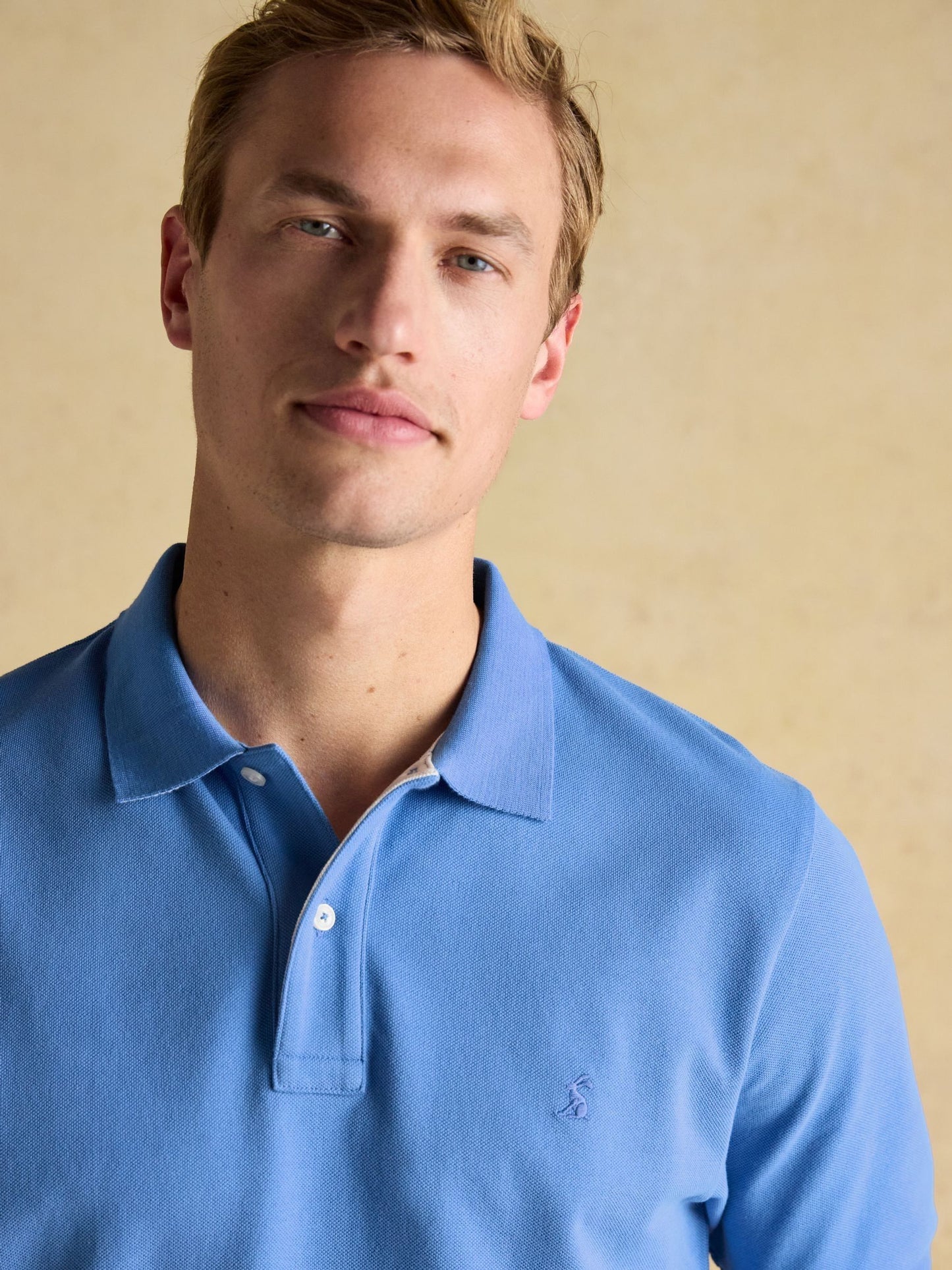 Woody Light Blue Cotton Pique Polo Shirt