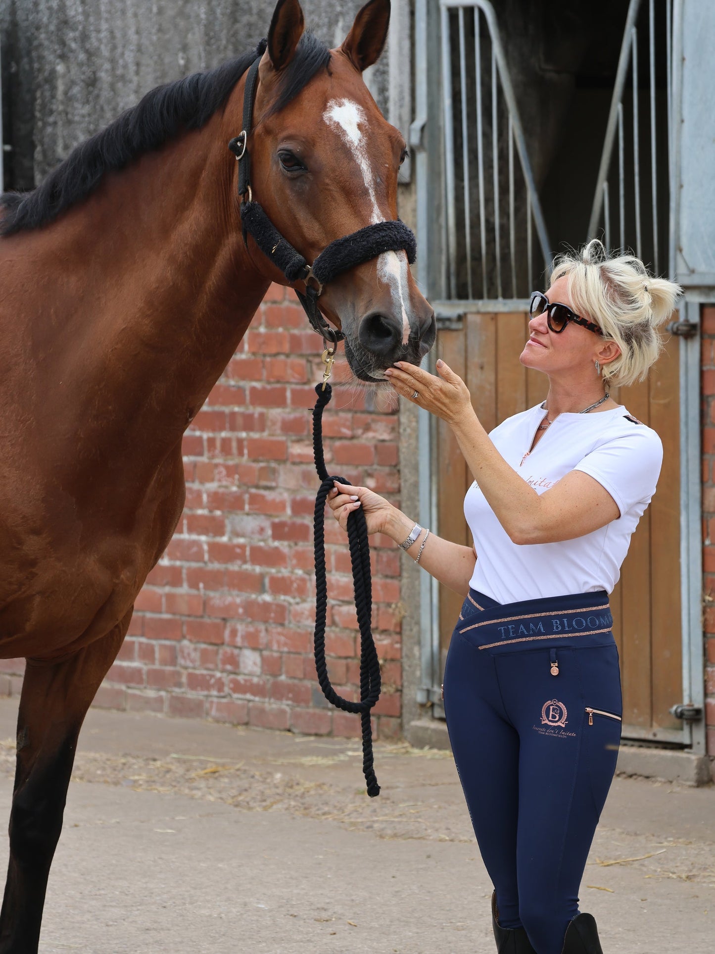 Celeste Navy Crystal Leggings