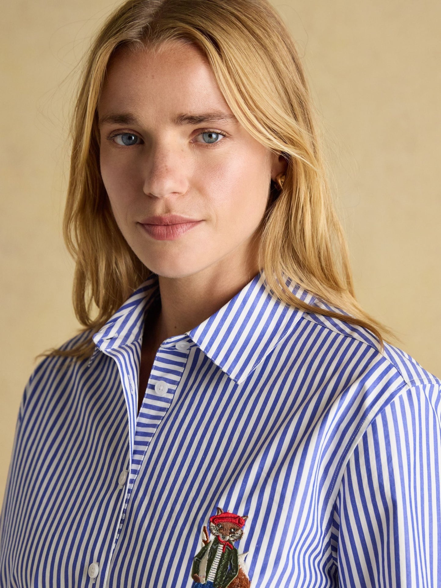 Amilla Jonty Blue/White Boyfriend Fit Shirt