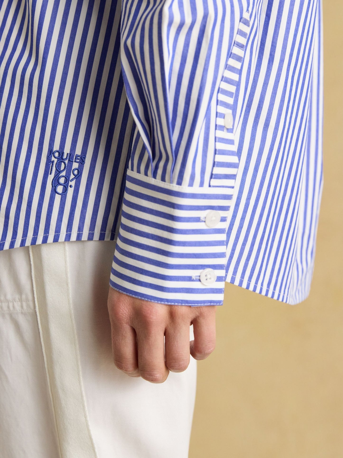 Amilla Jonty Blue/White Boyfriend Fit Shirt