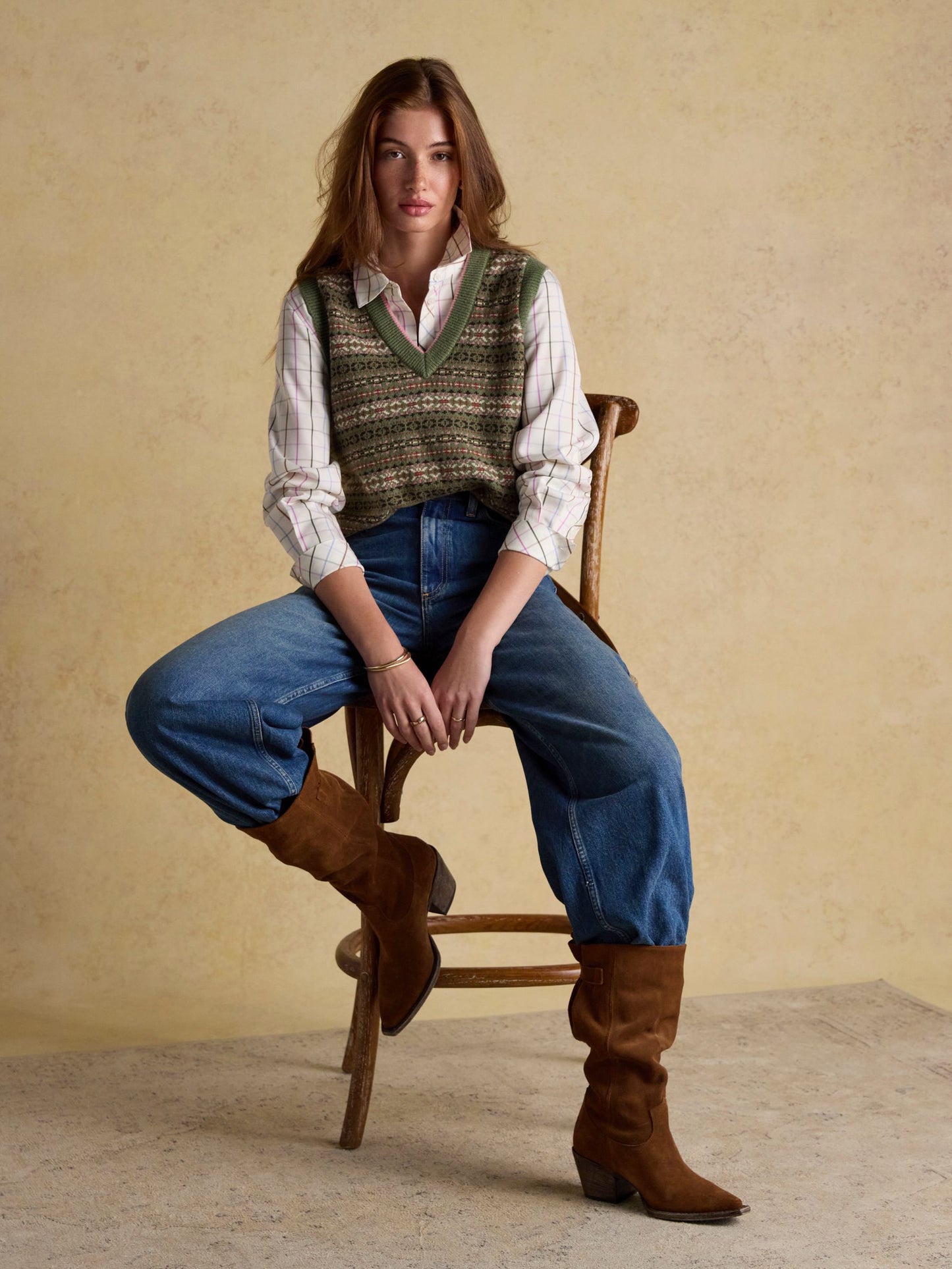 Claudia Multi Tattershall Check Boyfriend Shirt