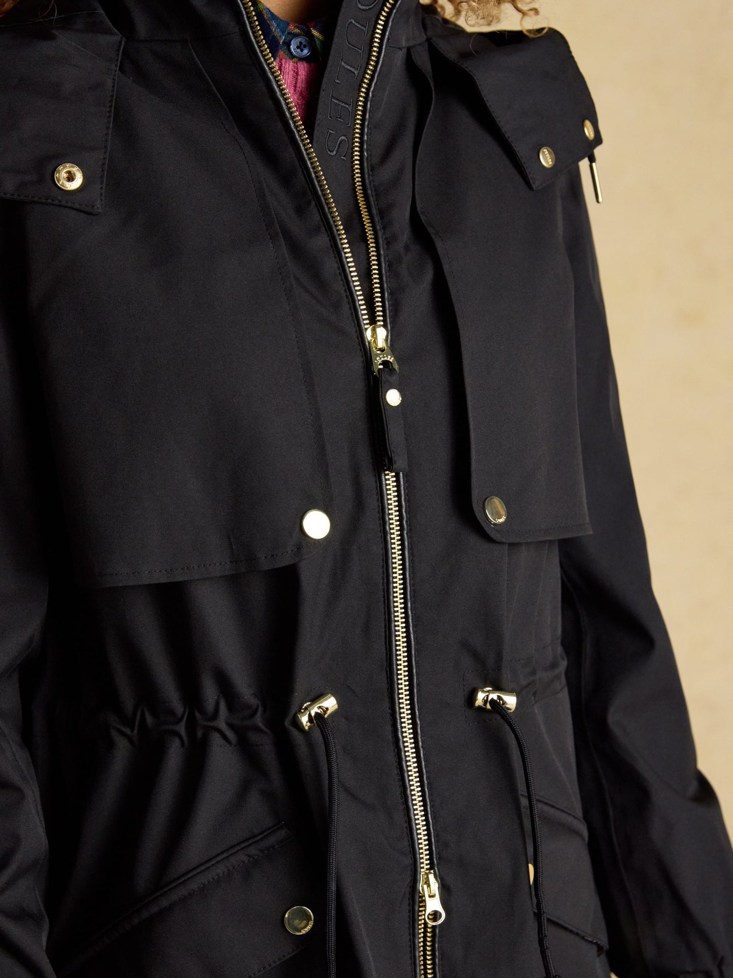 Elbridge Black Waterproof coat with Hood
