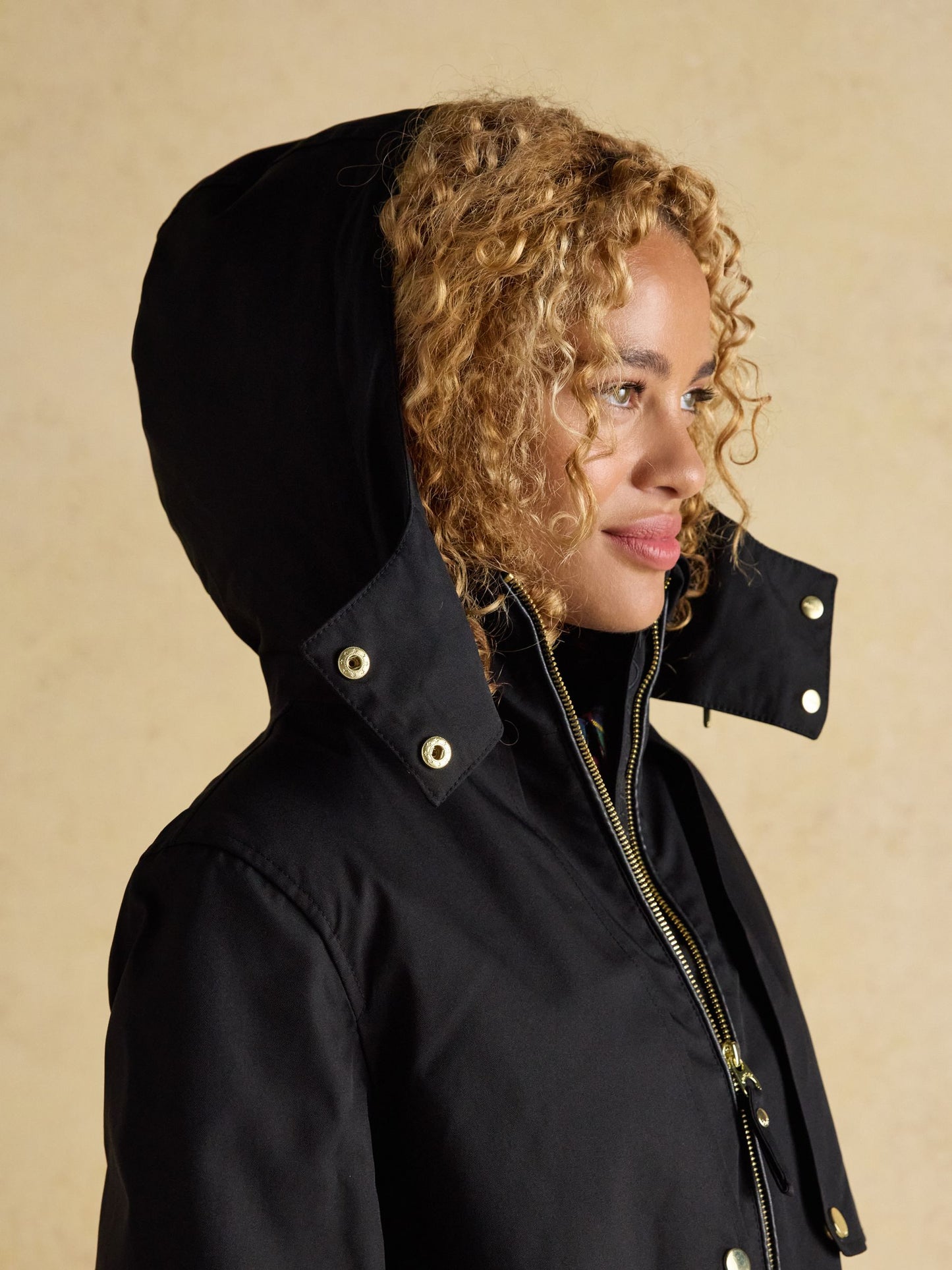 Elbridge Black Waterproof coat with Hood