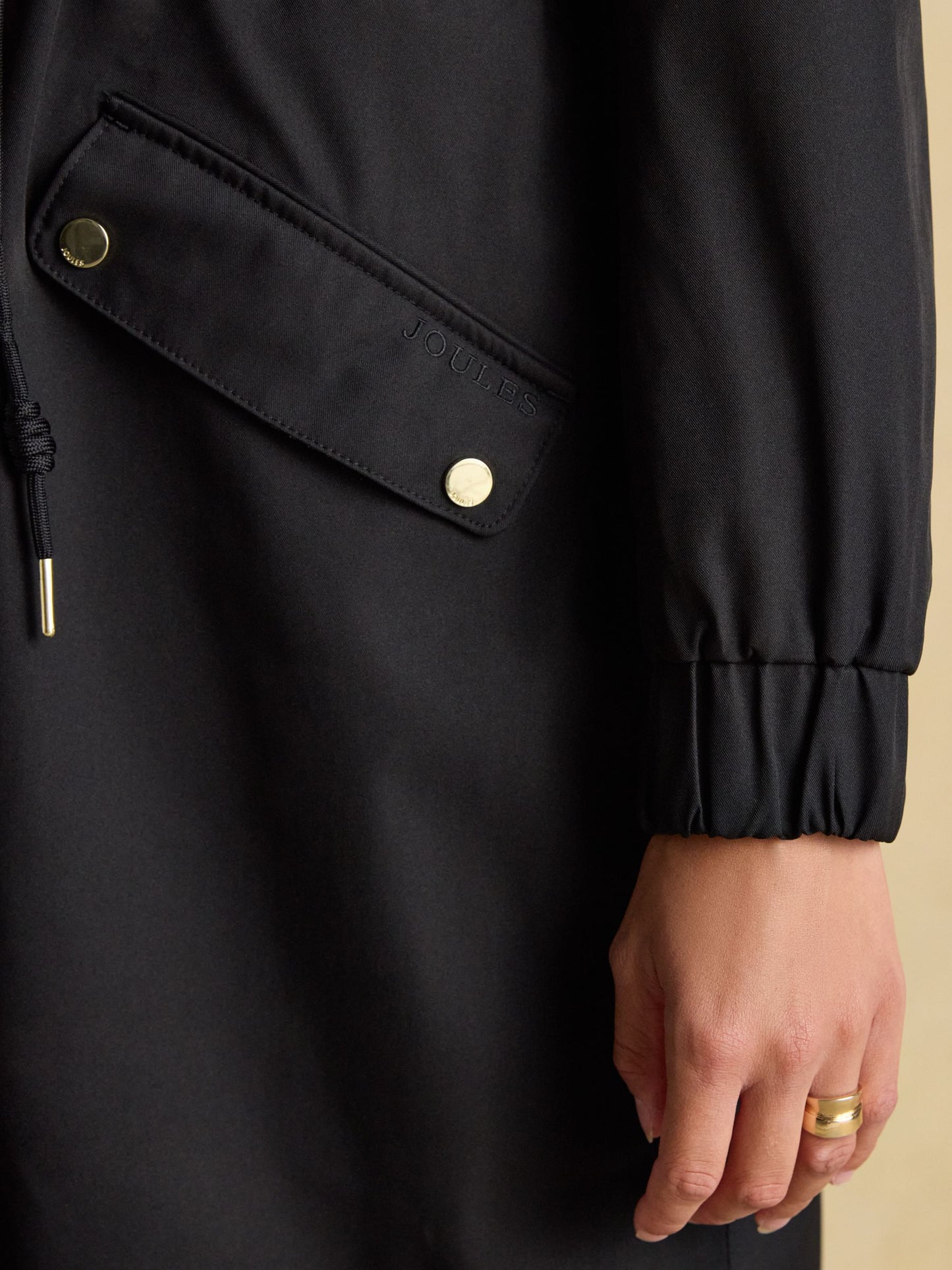 Elbridge Black Waterproof coat with Hood