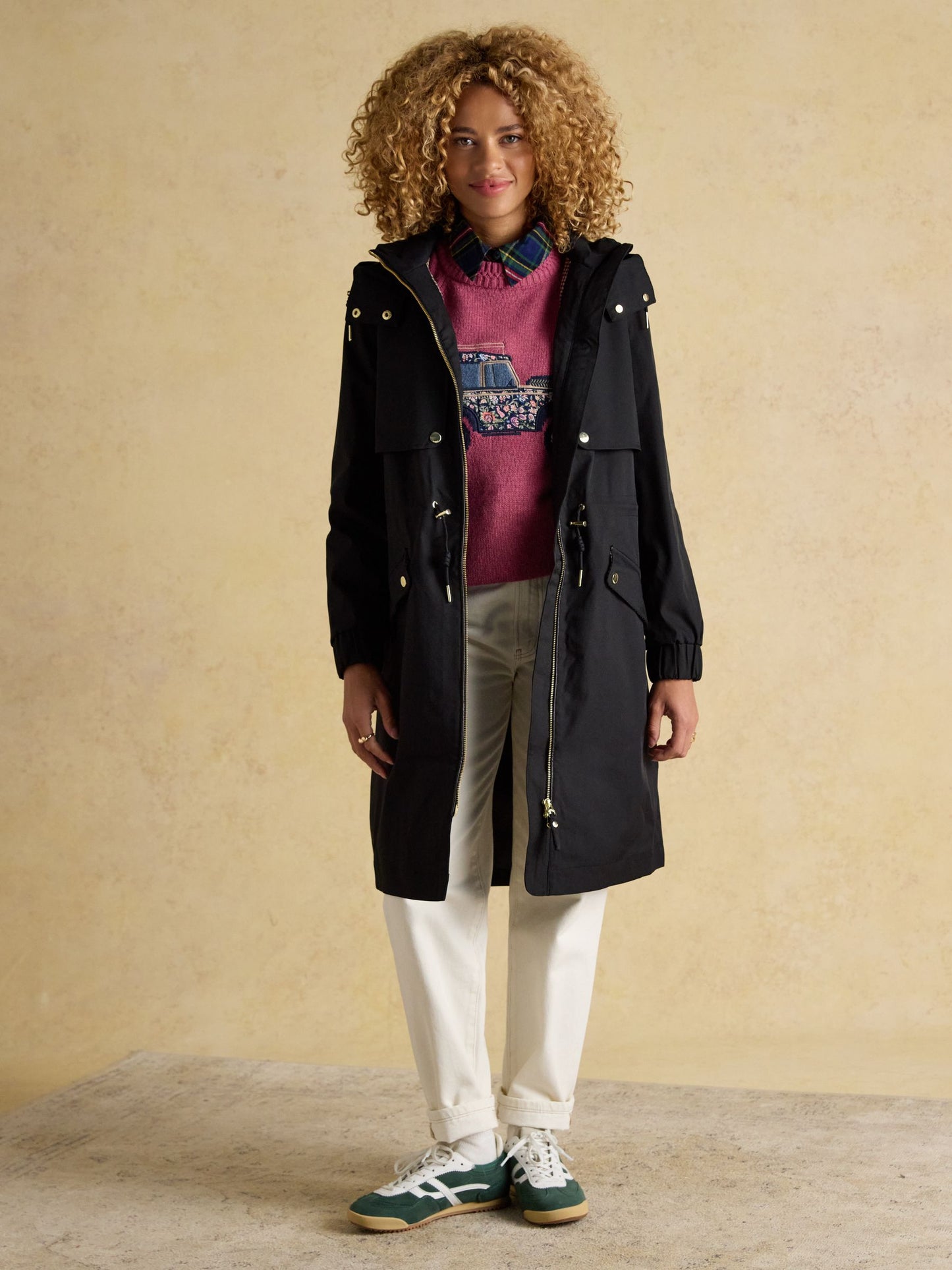 Elbridge Black Waterproof coat with Hood