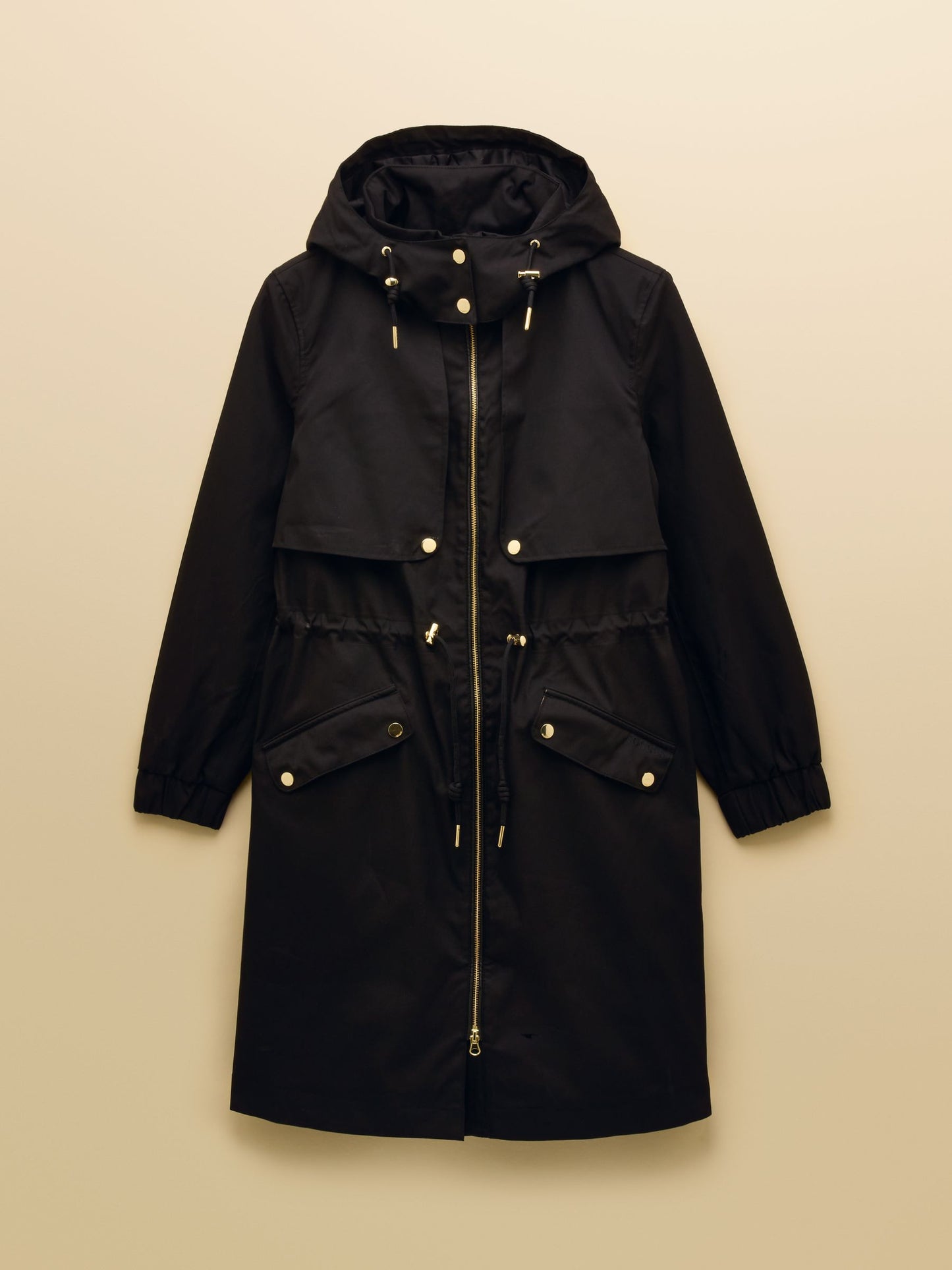 Elbridge Black Waterproof coat with Hood