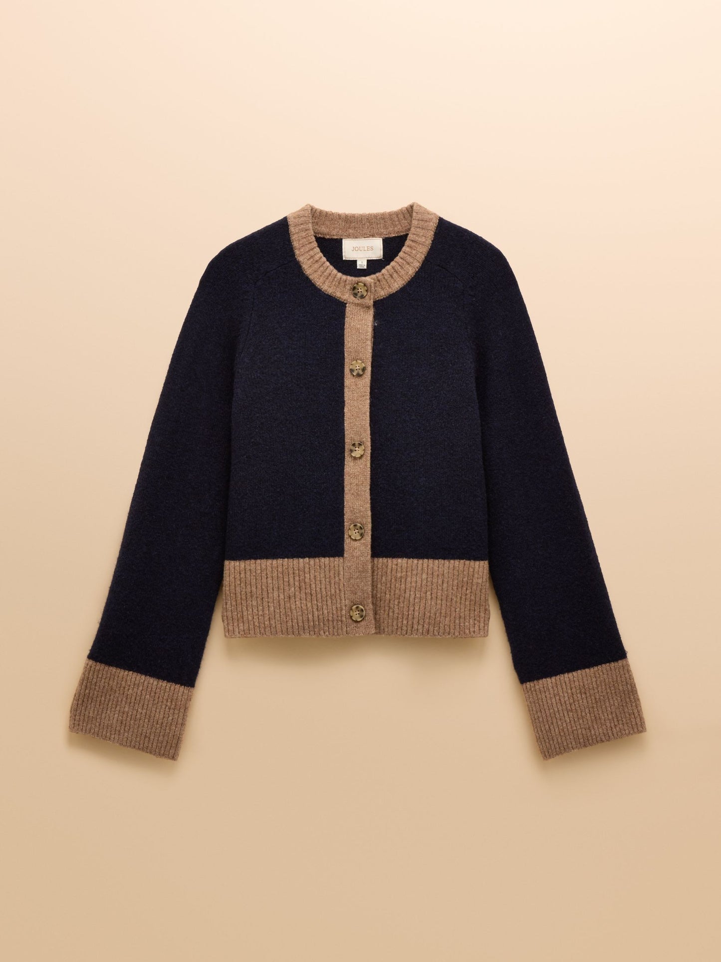 Nora Navy/Tan Knitted Cardigan