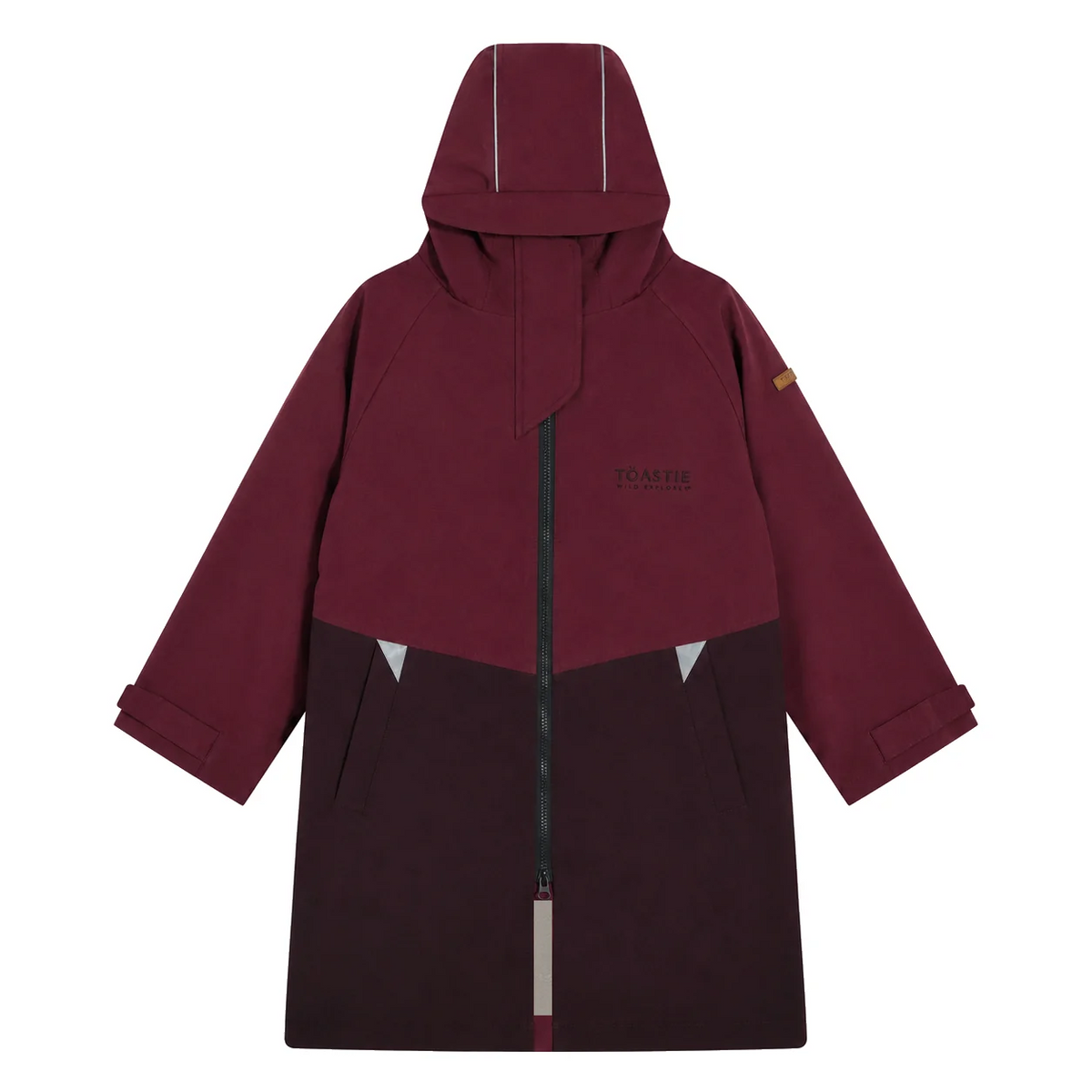 Adult Waterproof Changing Robe Black Cherry
