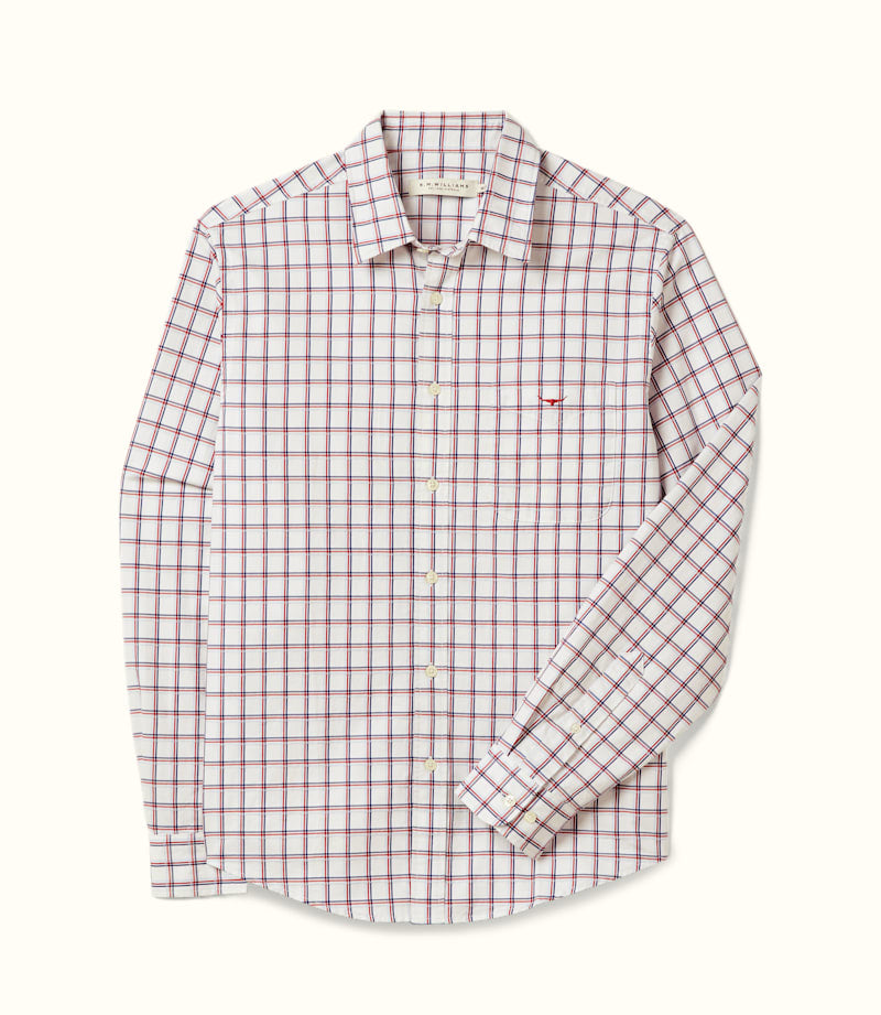 Classic Twill Check Shirt White/Red/Navy