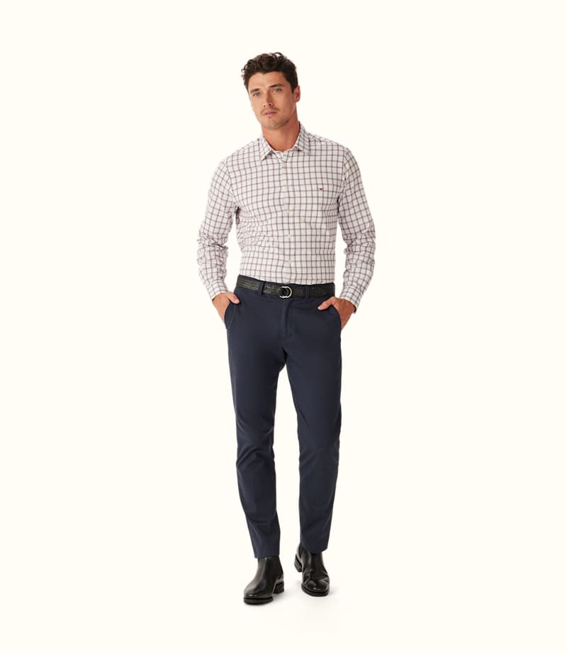 Classic Twill Check Shirt White/Red/Navy