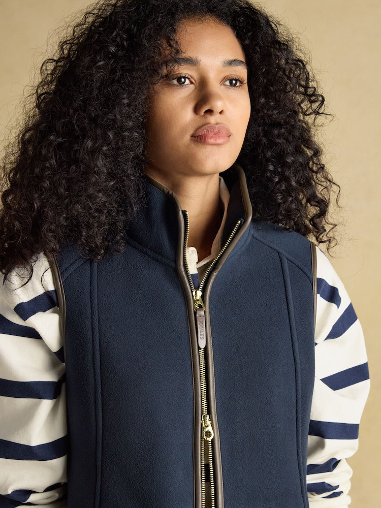 Heritage Navy Blue Regular Fleece Gilet