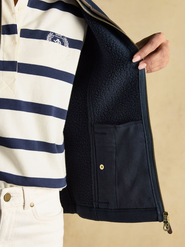 Heritage Navy Blue Regular Fleece Gilet