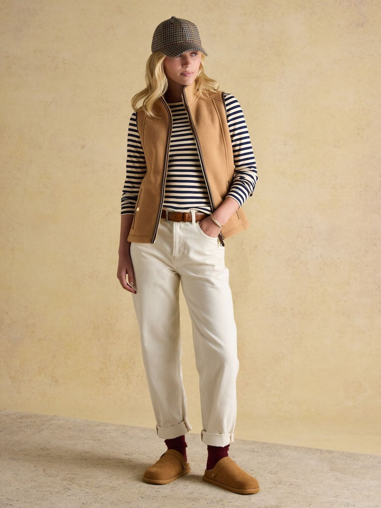 Heritage Tan Regular Fleece Gilet